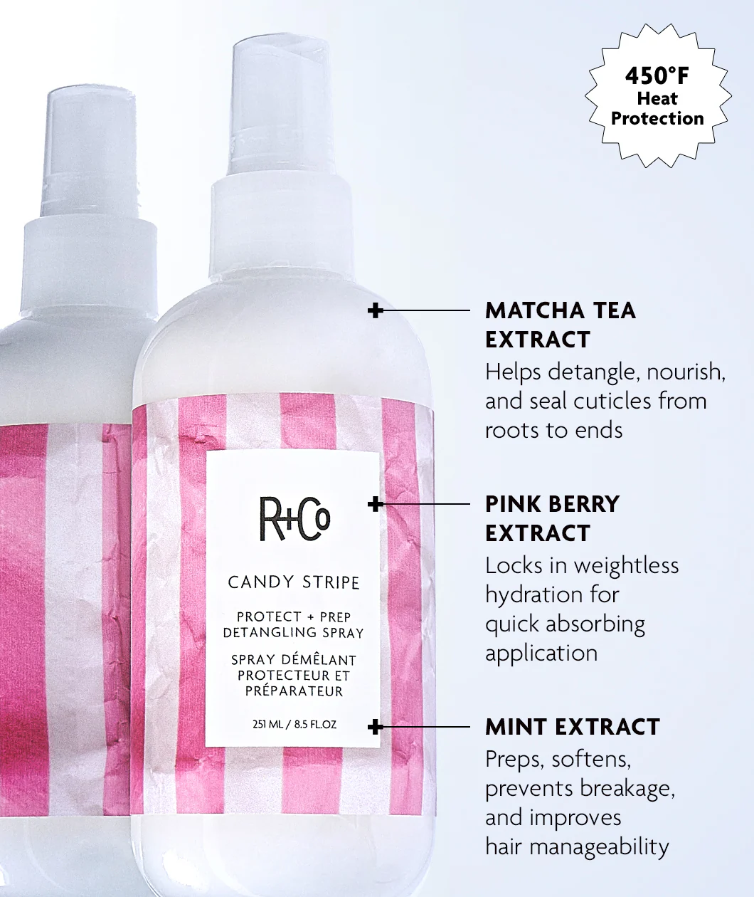 CANDY STRIPE Protect + Prep Detangling Spray - Image 3