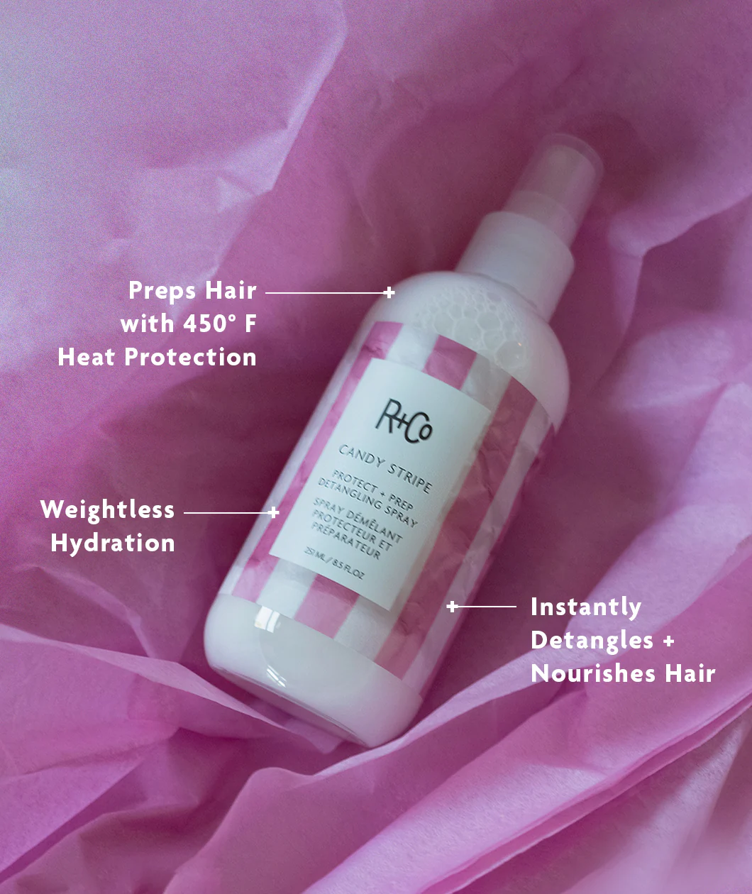 CANDY STRIPE Protect + Prep Detangling Spray - Image 4